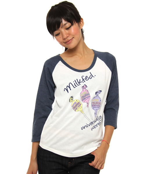 MILKFED.(ミルクフェド)の「BBT LOLLIPOP CANDY(Tシャツ/カットソー・レディース・ホワイト/ネイビー/パープル・X-SMALL/SMALL)」の3枚目の写真