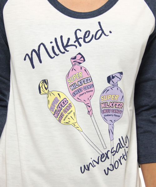 MILKFED.(ミルクフェド)の「BBT LOLLIPOP CANDY(Tシャツ/カットソー・レディース・ホワイト/ネイビー/パープル・X-SMALL/SMALL)」の8枚目の写真