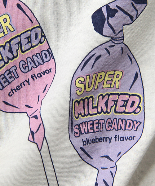 MILKFED.(ミルクフェド)の「BBT LOLLIPOP CANDY(Tシャツ/カットソー・レディース・ホワイト/ネイビー/パープル・X-SMALL/SMALL)」の9枚目の写真