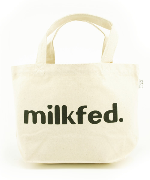 MILKFED.（ミルクフェド）の「MINI TOTE BAG Oui (WHITE)（トートバッグ・レディース・パープル/ピンク/ブラック・FREE）」の2枚目の写真