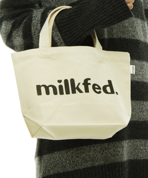 MILKFED.（ミルクフェド）の「MINI TOTE BAG Oui (WHITE)（トートバッグ・レディース・パープル/ピンク/ブラック・FREE）」の6枚目の写真