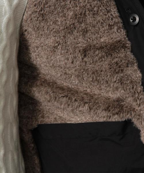 BEAUTY&YOUTH UNITED ARROWS（ビューティーアンドユースユナイテッドアローズ）の「BY ∴ コットンウェザー ファー モッズコート◆（モッズコート・メンズ・ブラック/オリーブ/その他1・MEDIUM/SMALL/X-LARGE/LARGE）」の8枚目の写真