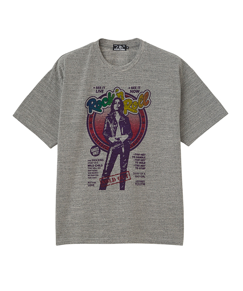 HYSTERIC GLAMOUR（ヒステリックグラマー）の「ROCK OF HG プリント Tシャツ（Tシャツ/カットソー・メンズ・ホワイト/トップグレー/ブラック・X-SMALL/SMALL/MEDIUM/LARGE）」の5枚目の写真