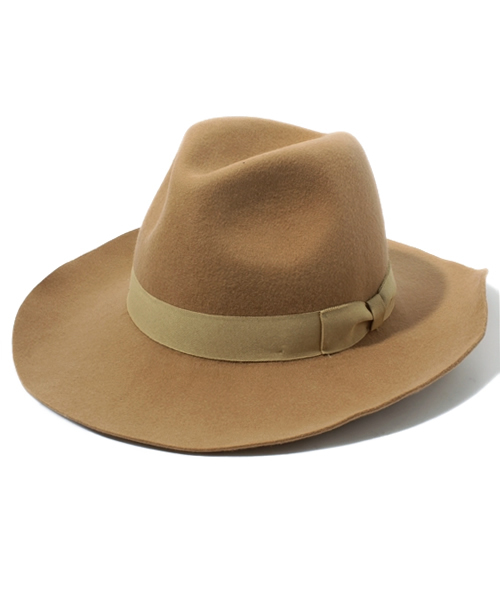 L.D.S.（エルディーエス）の「ツバヒロフェルトナカオレ（ハット・レディース・グレー/ベージュ/キャメル/ネイビー/ブラック・FREE）」の3枚目の写真