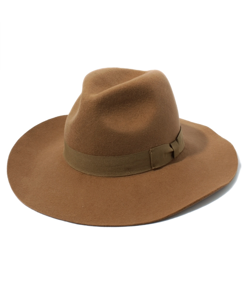 L.D.S.（エルディーエス）の「ツバヒロフェルトナカオレ（ハット・レディース・グレー/ベージュ/キャメル/ネイビー/ブラック・FREE）」の5枚目の写真