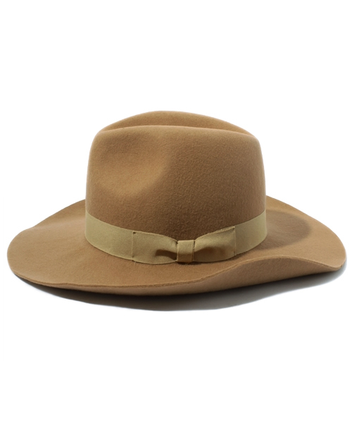 L.D.S.（エルディーエス）の「ツバヒロフェルトナカオレ（ハット・レディース・グレー/ベージュ/キャメル/ネイビー/ブラック・FREE）」の6枚目の写真