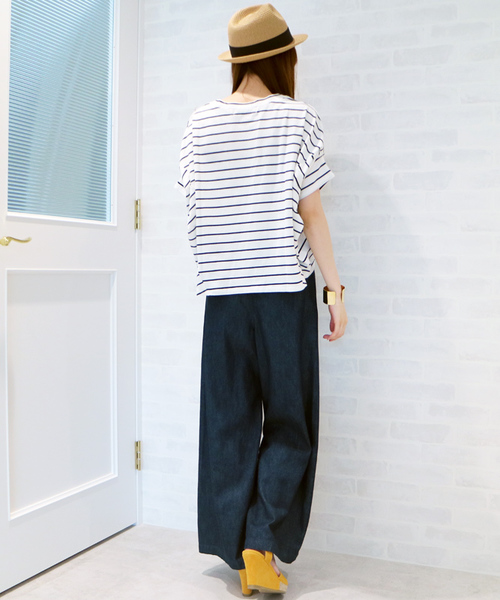 N.（N. Natural Beauty Basic）（エヌエヌナチュラルビューティーベーシック）の「フォルムドレープカットソー（Tシャツ/カットソー・レディース・ホワイト/ホワイト系その他/ボルドー/ネイビー・MEDIUM）」の10枚目の写真