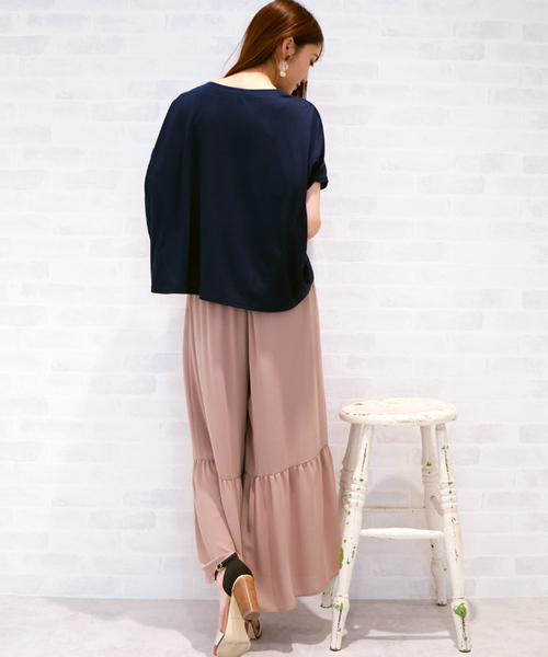 N.（N. Natural Beauty Basic）（エヌエヌナチュラルビューティーベーシック）の「フォルムドレープカットソー（Tシャツ/カットソー・レディース・ホワイト/ホワイト系その他/ボルドー/ネイビー・MEDIUM）」の6枚目の写真