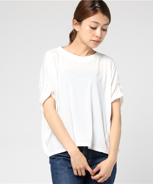 N.（N. Natural Beauty Basic）（エヌエヌナチュラルビューティーベーシック）の「フォルムドレープカットソー（Tシャツ/カットソー・レディース・ホワイト/ホワイト系その他/ボルドー/ネイビー・MEDIUM）」の21枚目の写真