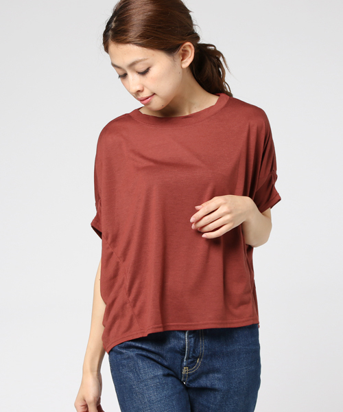 N.（N. Natural Beauty Basic）（エヌエヌナチュラルビューティーベーシック）の「フォルムドレープカットソー（Tシャツ/カットソー・レディース・ホワイト/ホワイト系その他/ボルドー/ネイビー・MEDIUM）」の4枚目の写真