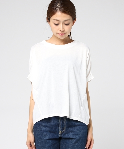 N.（N. Natural Beauty Basic）（エヌエヌナチュラルビューティーベーシック）の「フォルムドレープカットソー（Tシャツ/カットソー・レディース・ホワイト/ホワイト系その他/ボルドー/ネイビー・MEDIUM）」の19枚目の写真