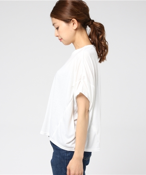 N.（N. Natural Beauty Basic）（エヌエヌナチュラルビューティーベーシック）の「フォルムドレープカットソー（Tシャツ/カットソー・レディース・ホワイト/ホワイト系その他/ボルドー/ネイビー・MEDIUM）」の13枚目の写真