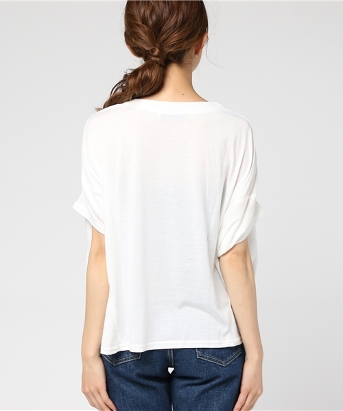 N.（N. Natural Beauty Basic）（エヌエヌナチュラルビューティーベーシック）の「フォルムドレープカットソー（Tシャツ/カットソー・レディース・ホワイト/ホワイト系その他/ボルドー/ネイビー・MEDIUM）」の14枚目の写真