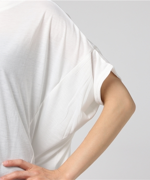 N.（N. Natural Beauty Basic）（エヌエヌナチュラルビューティーベーシック）の「フォルムドレープカットソー（Tシャツ/カットソー・レディース・ホワイト/ホワイト系その他/ボルドー/ネイビー・MEDIUM）」の16枚目の写真