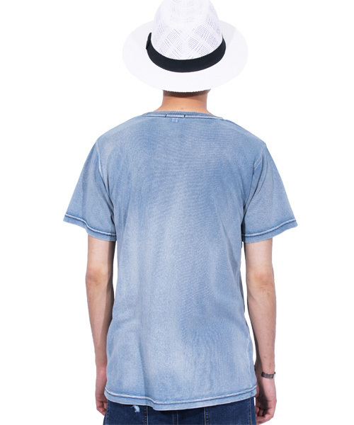 ８(eight)（エイト）の「デニム 半袖Tシャツ アメカジ SURF （Tシャツ/カットソー・メンズ・インディゴブルー/ブルー・MEDIUM/LARGE）」の12枚目の写真