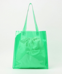 WEGO/巾着付クリアトートバッグ