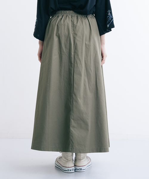 MERLOT(メルロー)の「リングベルトフレアラップスカート0043(スカート・レディース・ベージュ/マスタード/ブラック/カーキ・FREE)」の7枚目の写真