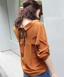 Andemiu | Ｂ／リボンロールＵＰブラウス768009(シャツ/ブラウス)