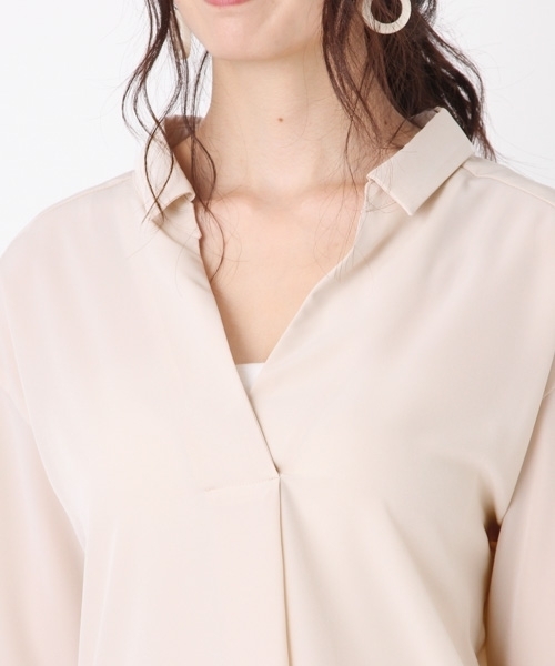 Andemiu（アンデミュウ）の「Ｂ／リボンロールＵＰブラウス768009（シャツ/ブラウス・レディース・カーキ/キャメル/アイボリー・FREE）」の18枚目の写真