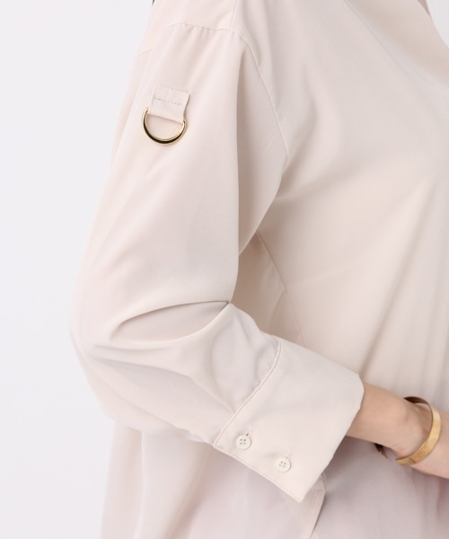 Andemiu（アンデミュウ）の「Ｂ／リボンロールＵＰブラウス768009（シャツ/ブラウス・レディース・カーキ/キャメル/アイボリー・FREE）」の11枚目の写真