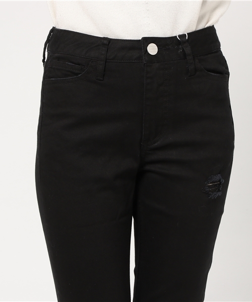 MURUA(ムルーア)の「クラッシュストレッチスキニー(デニムパンツ・レディース・ブラック・0/1/2)」の5枚目の写真