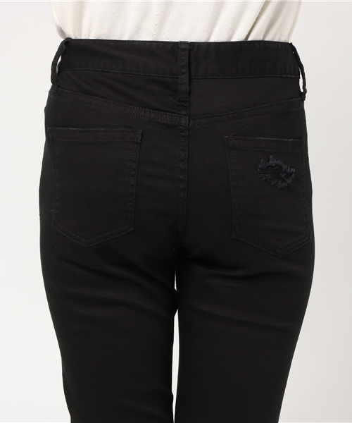 MURUA(ムルーア)の「クラッシュストレッチスキニー(デニムパンツ・レディース・ブラック・0/1/2)」の6枚目の写真