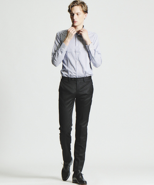 ABAHOUSE（アバハウス）の「【NEW ZEALAND WOOL】ウールツイルスラックス（スラックス・メンズ・ネイビー/ブラック/グレー・1/3/2/4）」の12枚目の写真