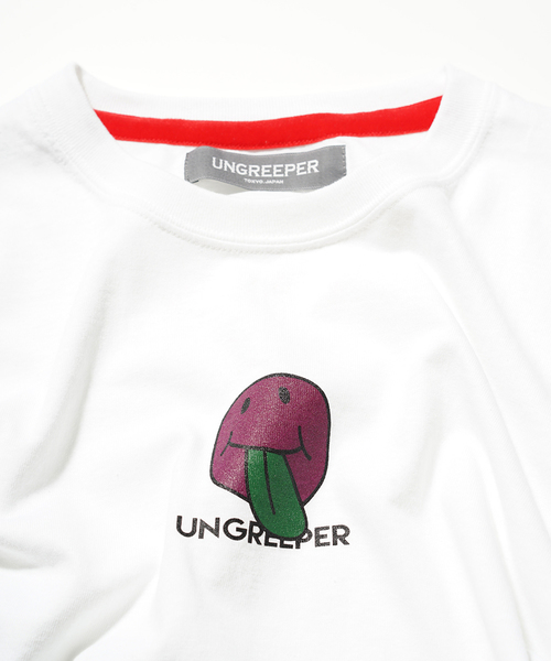 UNGREEPER （アングリーパー）の「UNGREEPER アングリーパー / フロントプリントTシャツ(SMILE君) / CT-UG-HS-1002（Tシャツ/カットソー・メンズ・ブラック/ホワイト/パープル・MEDIUM/SMALL/LARGE/X-LARGE）」の5枚目の写真