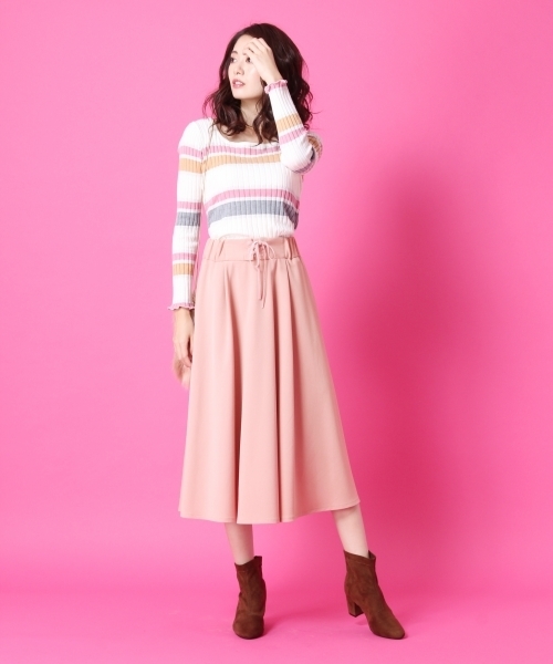 Andemiu（アンデミュウ）の「２ＷＡＹサーキュラースカート772557（スカート・レディース・カーキ/ピンク/キャメル・FREE）」の11枚目の写真