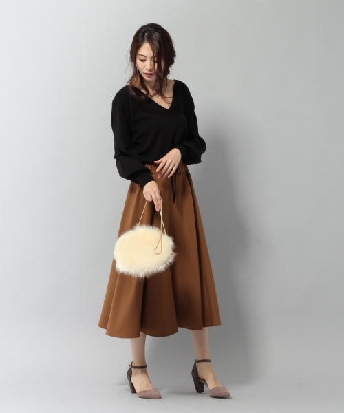 Andemiu（アンデミュウ）の「２ＷＡＹサーキュラースカート772557（スカート・レディース・カーキ/ピンク/キャメル・FREE）」の7枚目の写真