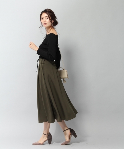 Andemiu（アンデミュウ）の「２ＷＡＹサーキュラースカート772557（スカート・レディース・カーキ/ピンク/キャメル・FREE）」の14枚目の写真
