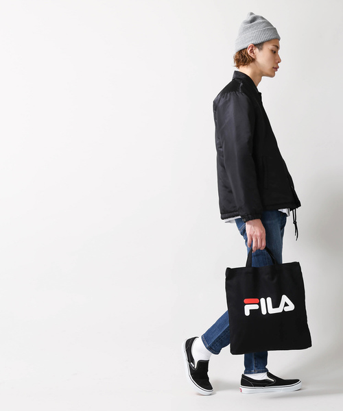 FILA(フィラ)の「∴WEGO/FILA別注イージーショルダートートバッグ(トートバッグ・メンズ・ホワイト/ブラック/ピンク/ブルー・FREE)」の9枚目の写真