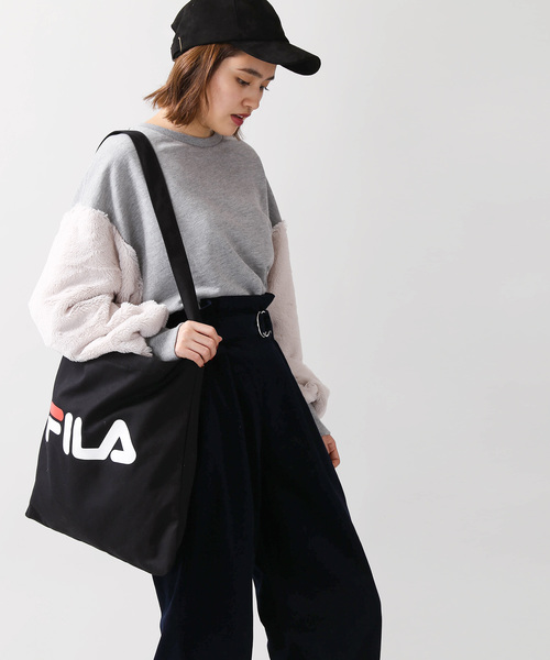 FILA(フィラ)の「∴WEGO/FILA別注イージーショルダートートバッグ(トートバッグ・メンズ・ホワイト/ブラック/ピンク/ブルー・FREE)」の13枚目の写真