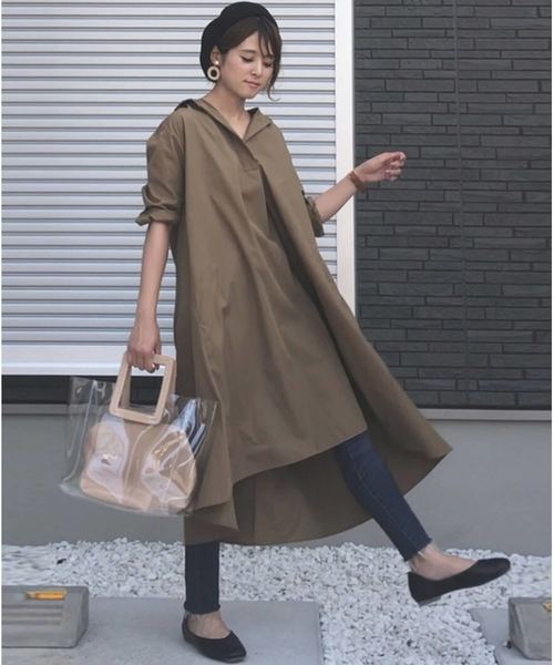 florist（フローリスト）の「【2点セット】ポーチ付き角ベルトクリアバッグ（PVC）（トートバッグ・レディース・ホワイト/ブラック/ベージュ/ブルー/シルバー/ゴールド・FREE）」の4枚目の写真