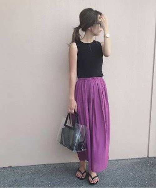 florist（フローリスト）の「【2点セット】ポーチ付き角ベルトクリアバッグ（PVC）（トートバッグ・レディース・ホワイト/ブラック/ベージュ/ブルー/シルバー/ゴールド・FREE）」の22枚目の写真