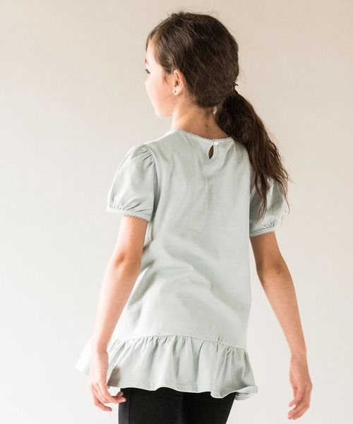 Catherine Cottage(キャサリンコテージ)の「ラメプリント コットンチュニックTシャツ(Tシャツ/カットソー・キッズ・ブルー/ピンク/ホワイト・120/110/100/90/130/80/140)」の6枚目の写真