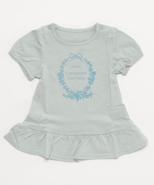 Catherine Cottage(キャサリンコテージ)の「ラメプリント コットンチュニックTシャツ(Tシャツ/カットソー・キッズ・ブルー/ピンク/ホワイト・120/110/100/90/130/80/140)」の4枚目の写真