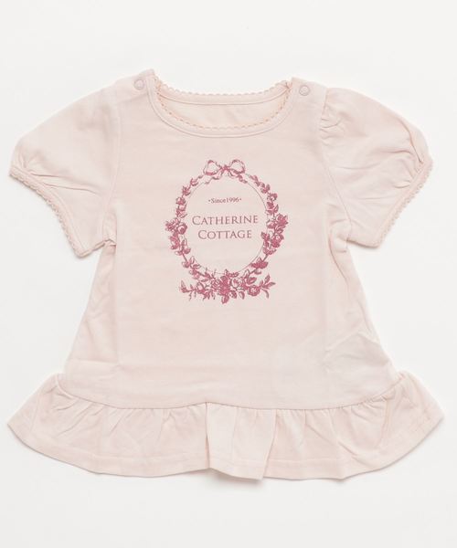 Catherine Cottage(キャサリンコテージ)の「ラメプリント コットンチュニックTシャツ(Tシャツ/カットソー・キッズ・ブルー/ピンク/ホワイト・120/110/100/90/130/80/140)」の3枚目の写真