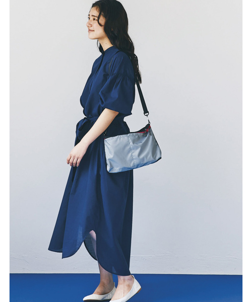 avecmoi(アヴェクモワ)の「アヴェクモワ ボリュームスリーブワンピース(シャツワンピース・レディース・ネイビー・SMALL/MEDIUM/LARGE/X-LARGE)」の3枚目の写真