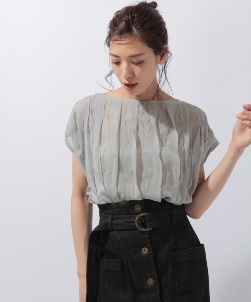 laboratory work（ラボラトリーワーク）の「デザインシフォンプルオーバー（Tシャツ/カットソー・レディース・ホワイト/ブラック/グレー・MEDIUM）」の8枚目の写真