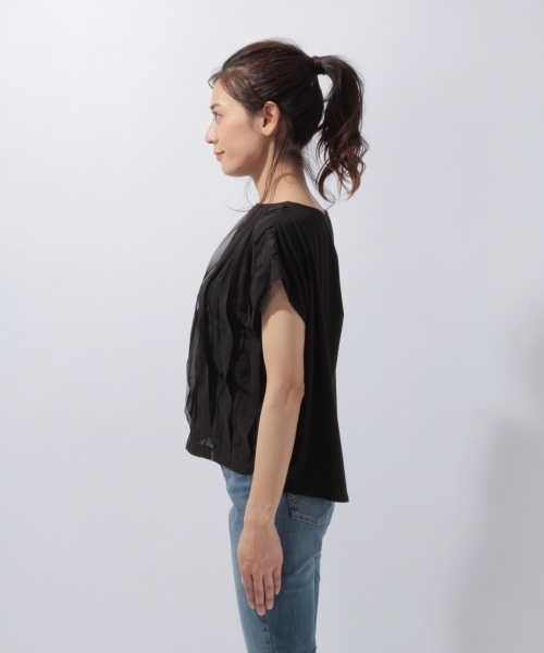 laboratory work（ラボラトリーワーク）の「デザインシフォンプルオーバー（Tシャツ/カットソー・レディース・ホワイト/ブラック/グレー・MEDIUM）」の10枚目の写真