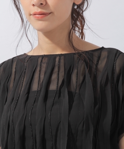 laboratory work（ラボラトリーワーク）の「デザインシフォンプルオーバー（Tシャツ/カットソー・レディース・ホワイト/ブラック/グレー・MEDIUM）」の12枚目の写真