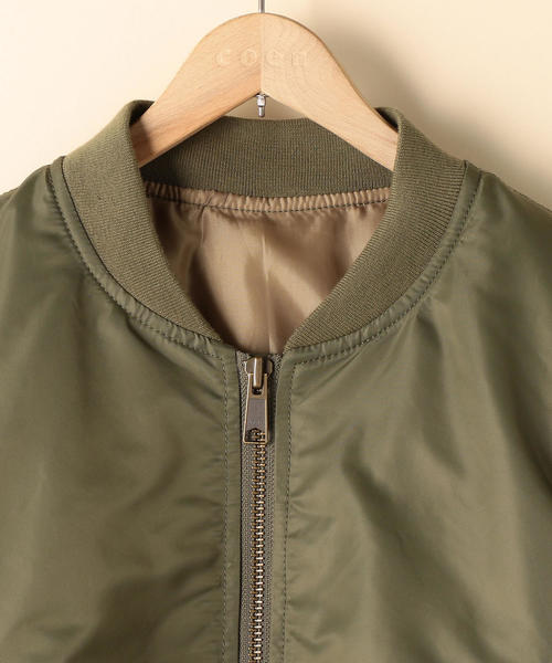 coen（コーエン）の「ナイロンMA-1 ( ブルゾン )（MA-1・レディース・ブラック/カーキ・FREE）」の10枚目の写真