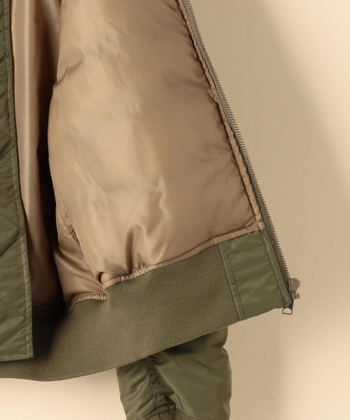 coen（コーエン）の「ナイロンMA-1 ( ブルゾン )（MA-1・レディース・ブラック/カーキ・FREE）」の7枚目の写真