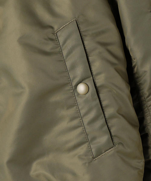 coen（コーエン）の「ナイロンMA-1 ( ブルゾン )（MA-1・レディース・ブラック/カーキ・FREE）」の5枚目の写真