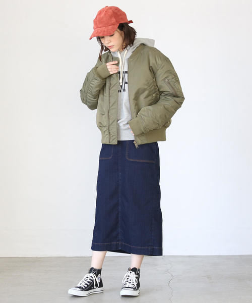 coen（コーエン）の「ナイロンMA-1 ( ブルゾン )（MA-1・レディース・ブラック/カーキ・FREE）」の18枚目の写真