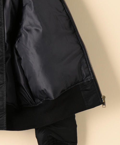 coen（コーエン）の「ナイロンMA-1 ( ブルゾン )（MA-1・レディース・ブラック/カーキ・FREE）」の20枚目の写真