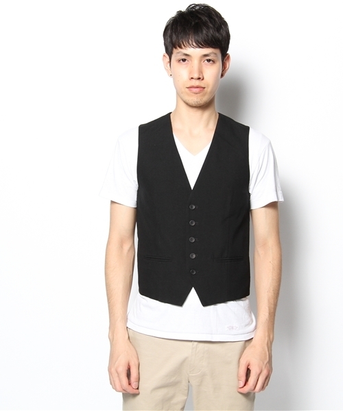 WEGO（ウィゴー）の「WEGO/TR5Bﾍﾞｽﾄ（ベスト・メンズ・ブラック/ライトグレー・MEDIUM）」の3枚目の写真