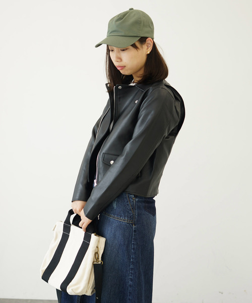 earth music&ecology（アースミュージックアンドエコロジー）の「ライダースジャケット（ライダースジャケット・レディース・ピンク/ブラック・S/M）」の5枚目の写真