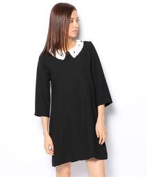 Ray BEAMS | Ray BEAMS / レース衿ミニワンピース(ワンピース)